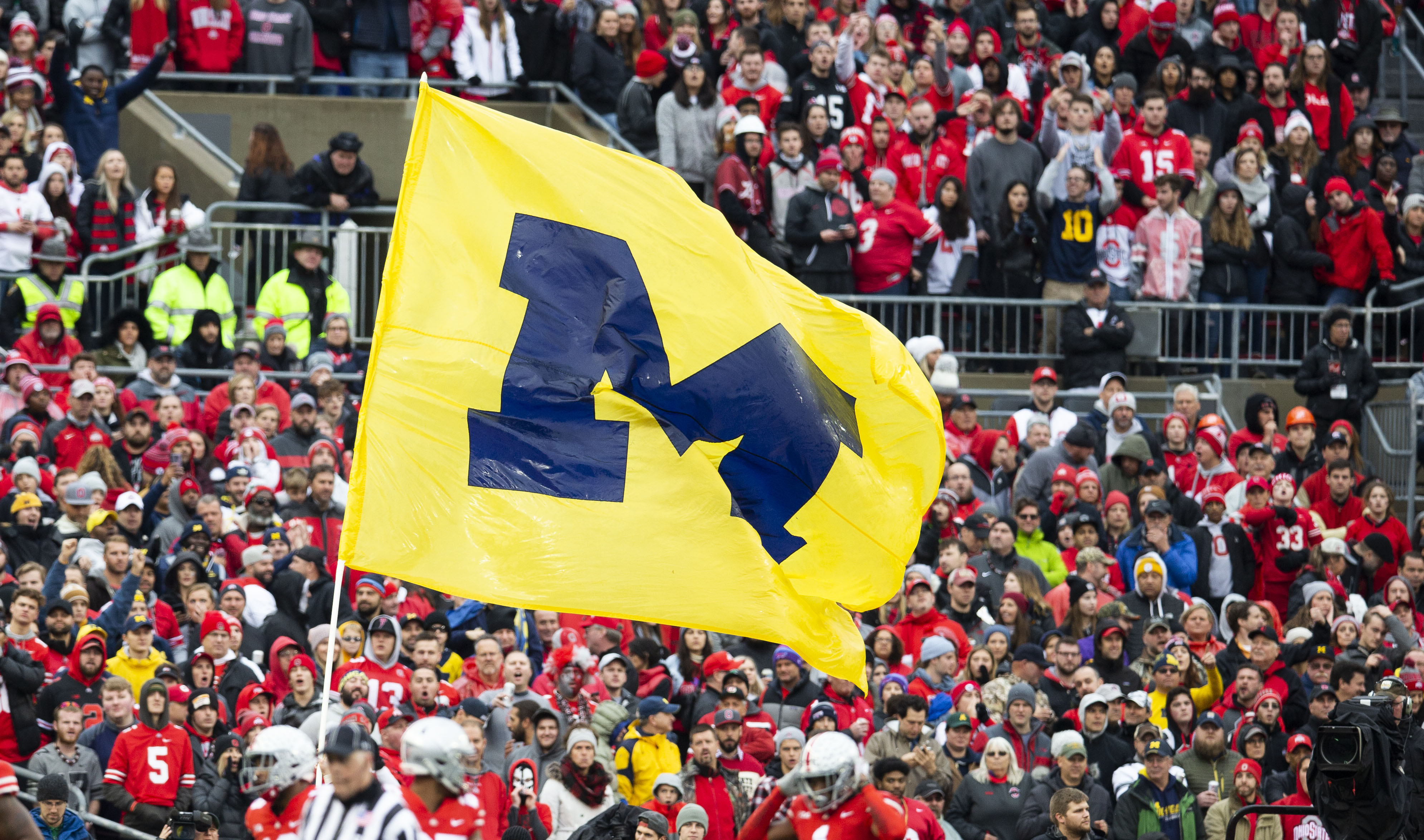 Michigan football flag.