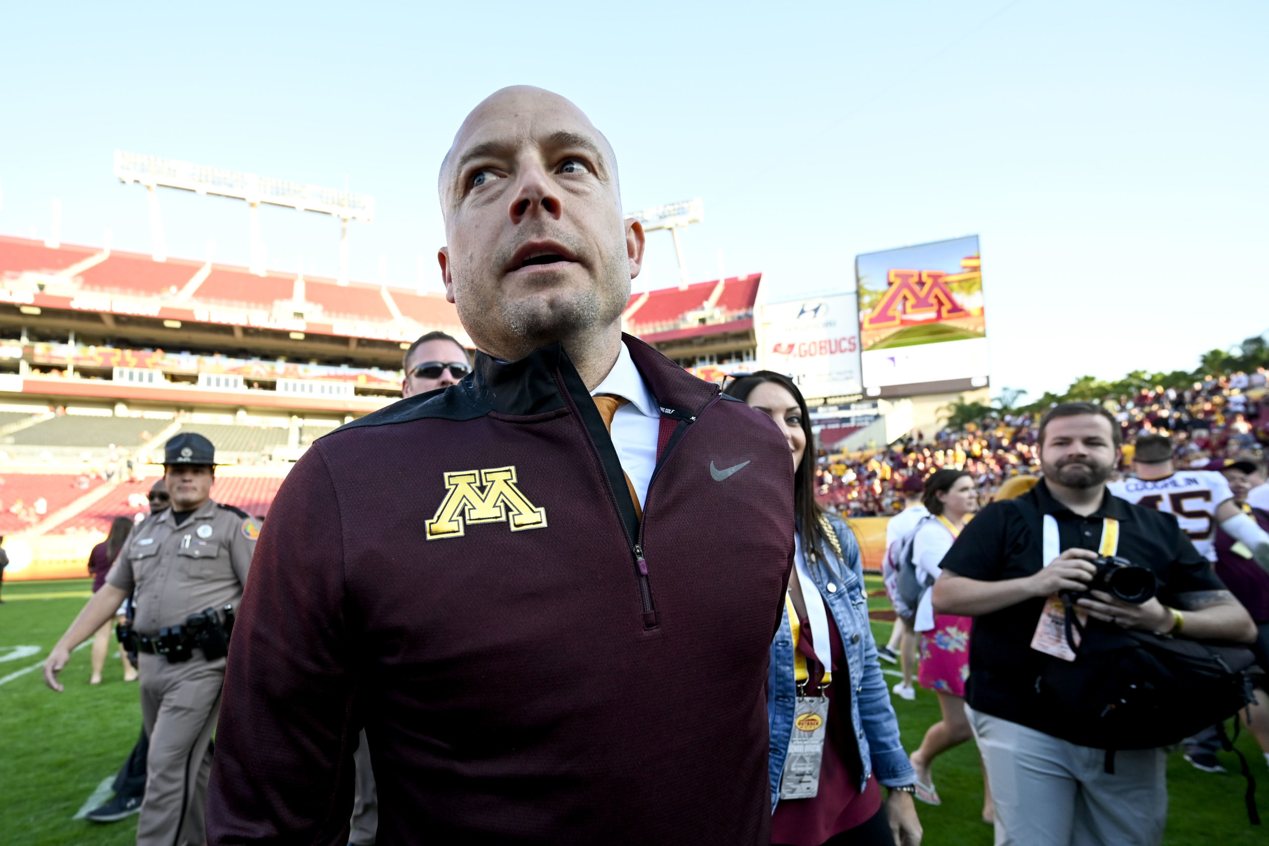 Minnesota coach PJ Fleck.