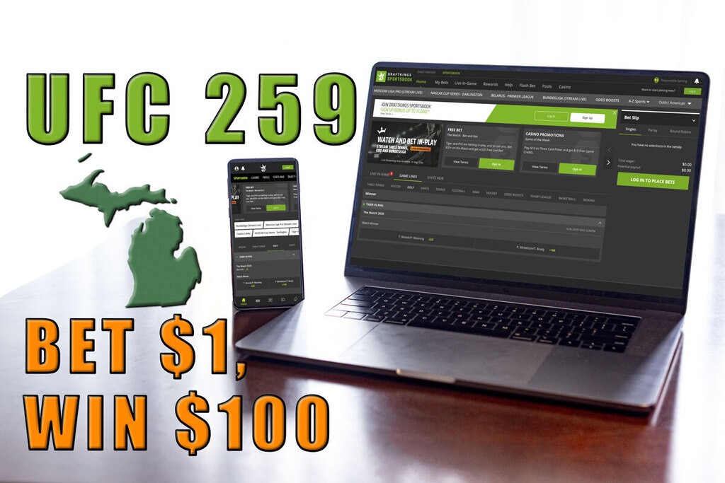 draftkings michigan ufc 259