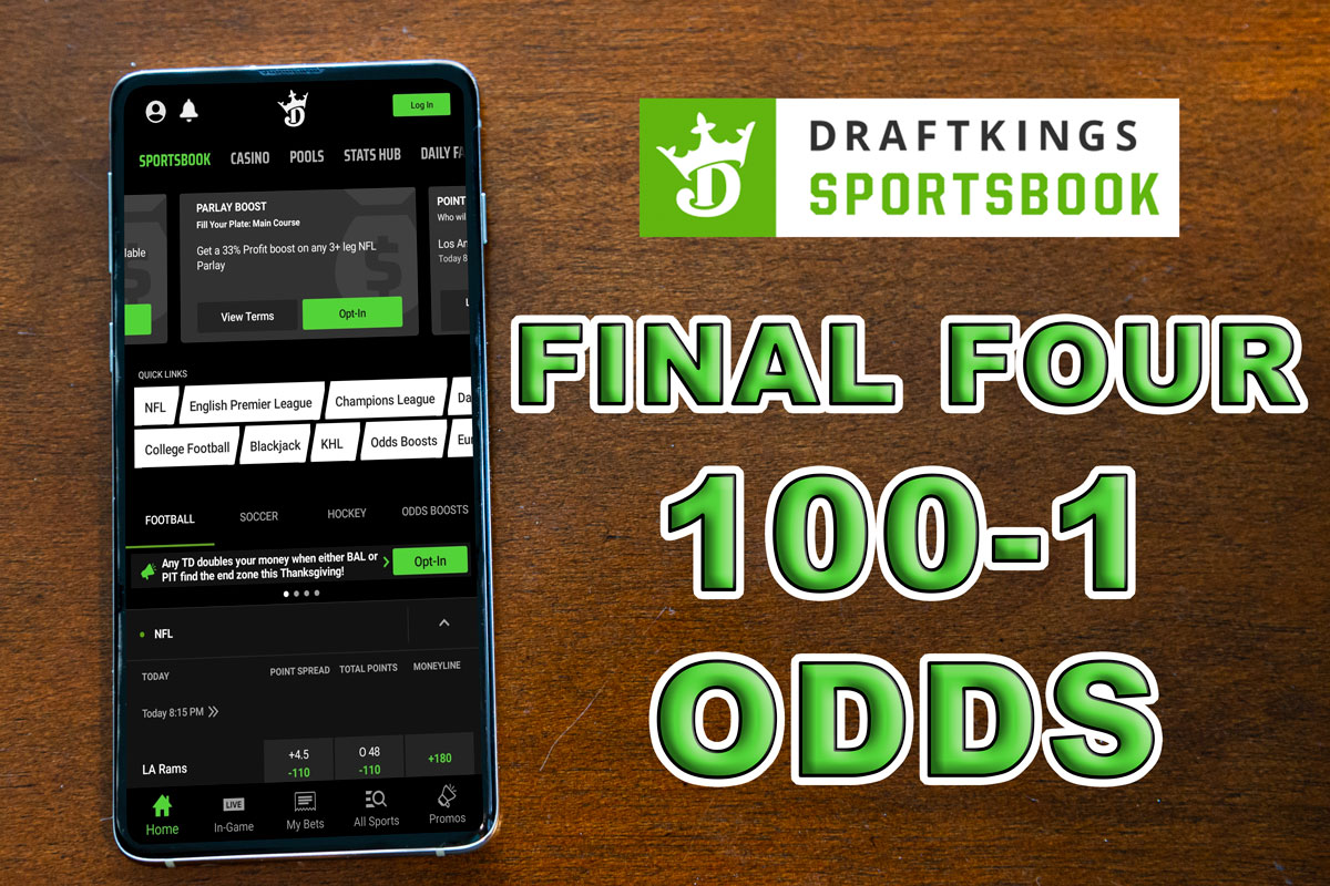 draftkings sportsbook final four 100-1 odds