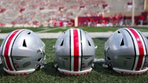 Ohio State football helmets.