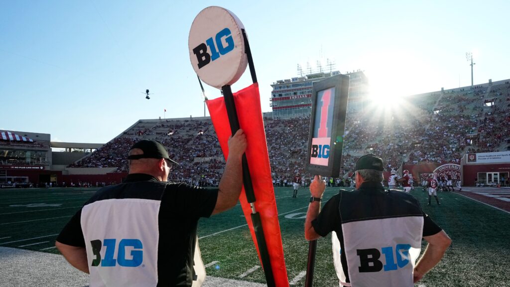 Big Ten sideline logos.