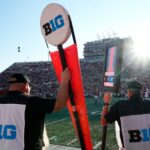 Big Ten sideline logos.