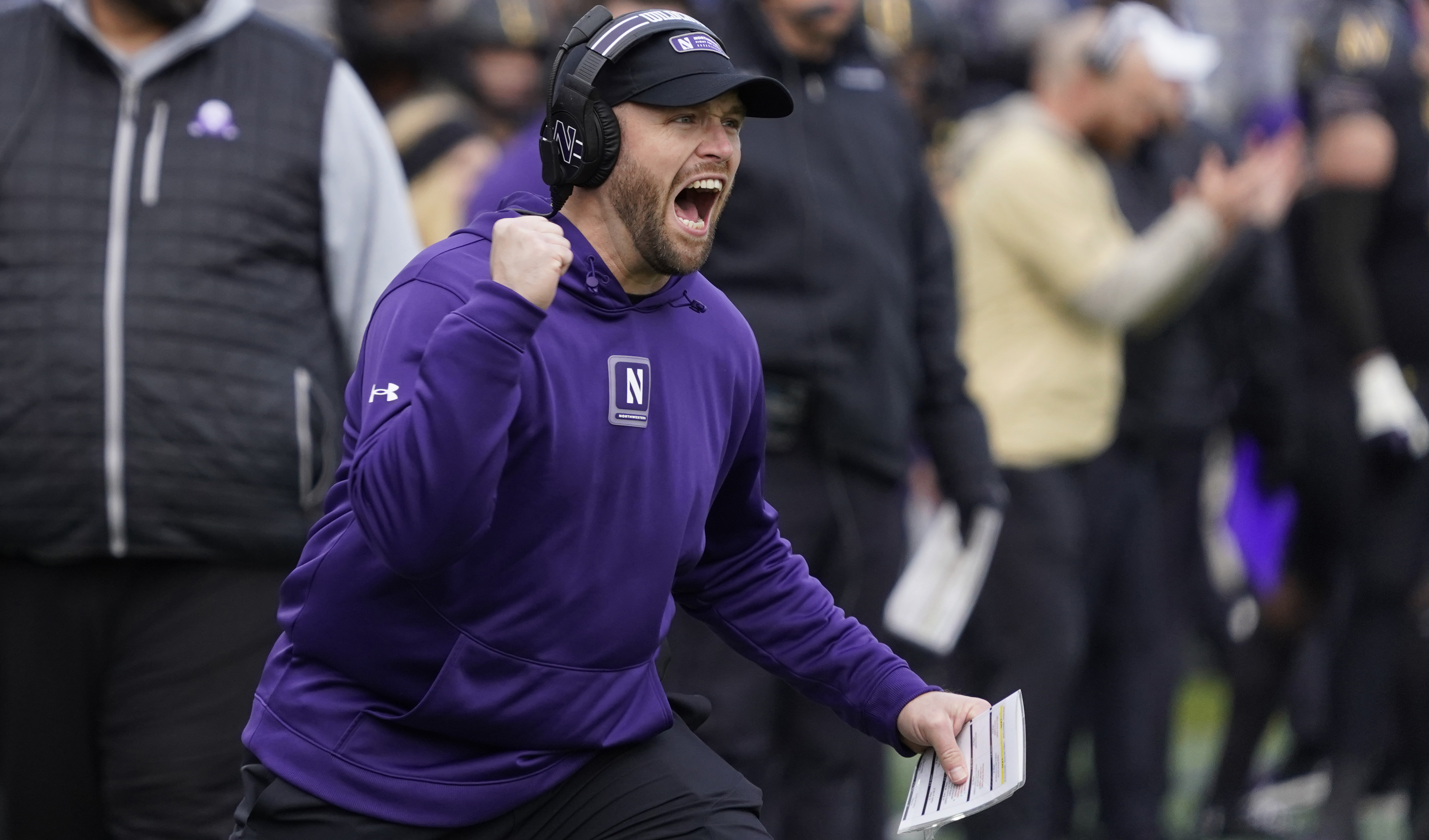 Northwestern football coach David Braun