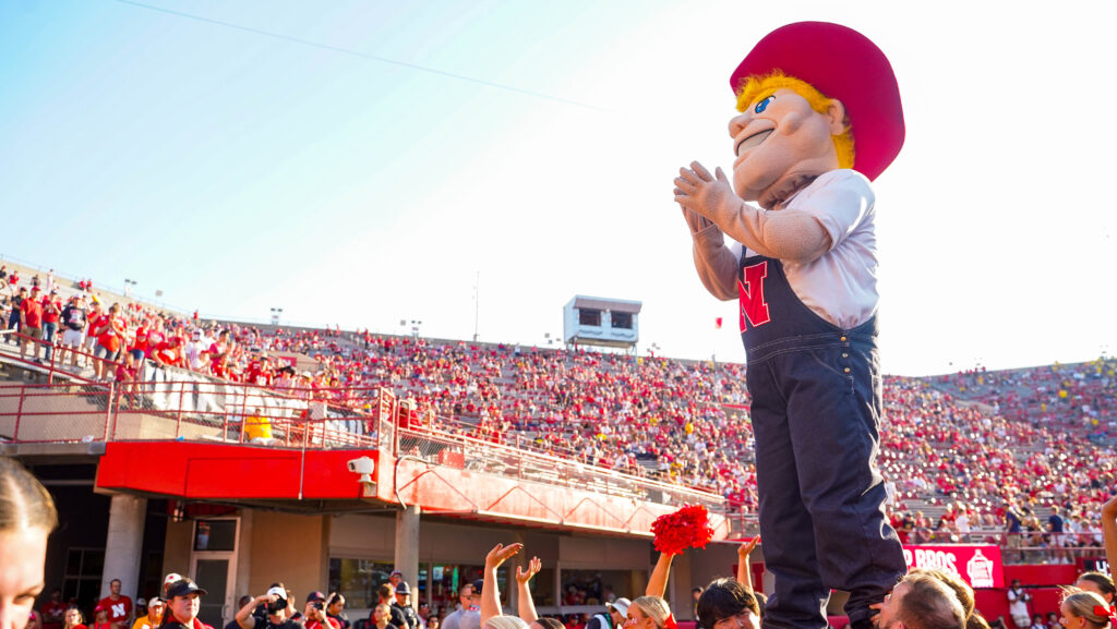 Nebraska's Herbie Husker mascot.