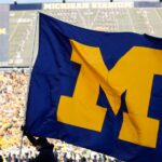 Michigan flag inside the Big House.