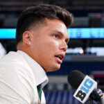 Dillon Gabriel spoke about his transfer recruitment at Big Ten Media Days.