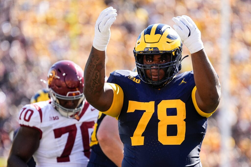 Kenneth Grant during a Michigan game.