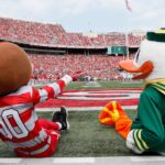 Brutus Buckeye and Oregon Ducks mascot.
