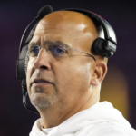 James Franklin during the Penn State-Wisconsin game.