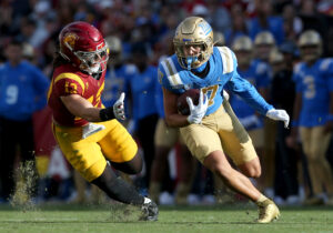 Mason Cobb pursues a UCLA player.