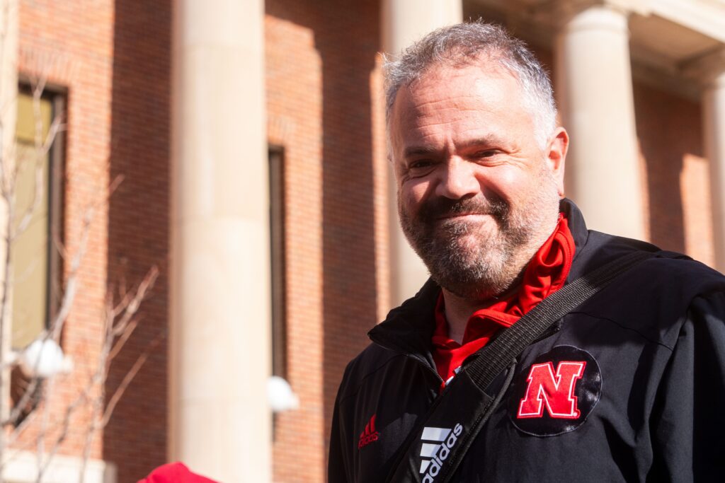 Matt Rhule before a Nebraska game.