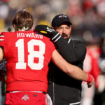 Ohio State head coach Ryan Day and QB Will Howard.