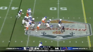 Nicholas Singleton rushes for a 58-yard touchdown against Boise State.