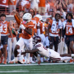 Former Texas WR Johntay Cook II in action.