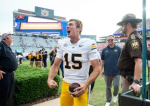 Fernando Mendoza after Cal's win over Auburn in 2024.