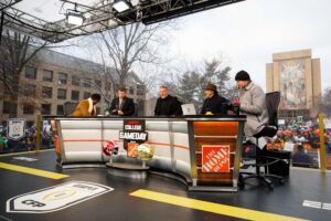 College GameDay crew at Notre Dame.