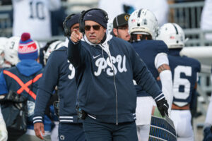 James Franklin during Penn State's CFP game against SMU.