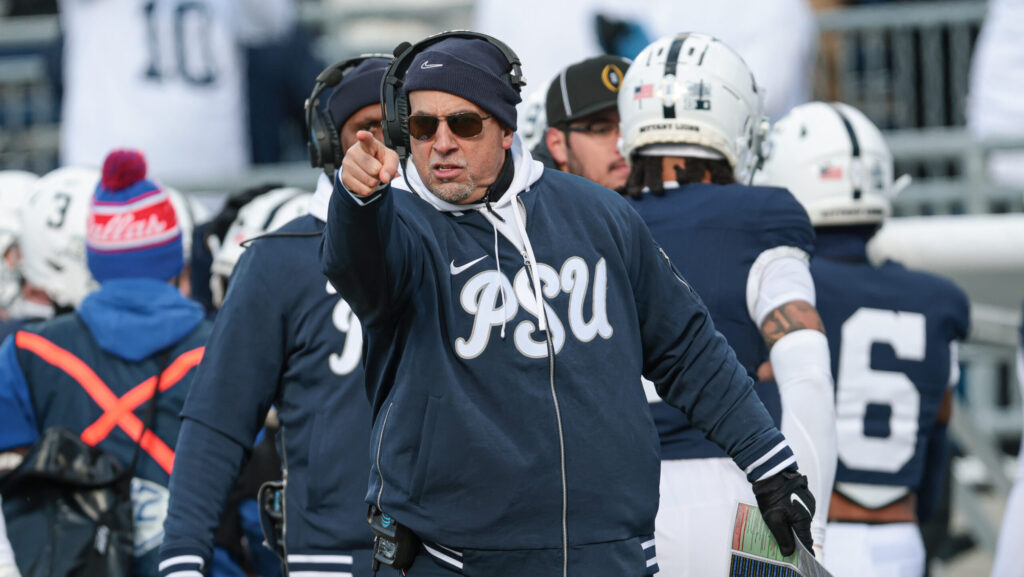 James Franklin during Penn State's CFP game against SMU.