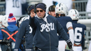 James Franklin during Penn State's CFP game against SMU.