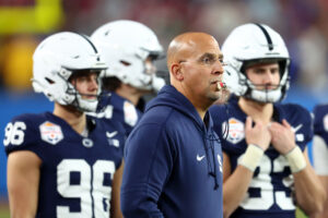 Penn State head coach James Franklin on the sideline.