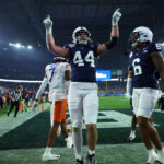 Tyler Warren celebrates.