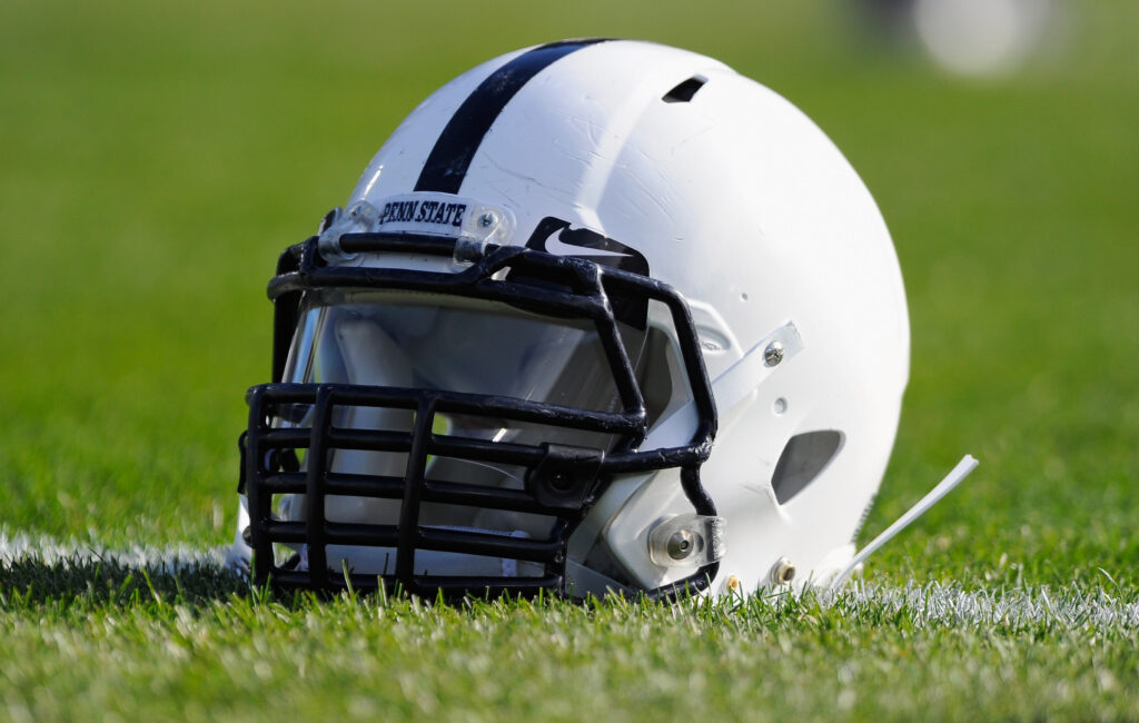 Penn State helmet is shown.