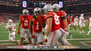 Ohio State players celebrate.