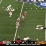 Ohio State RB TreVeyon Henderson scores vs. Texas.