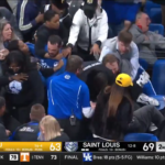 College basketball fans at Saint Louis vs. VCU game.