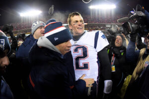 Tom Brady and Bill Belichick with the New England Patriots.