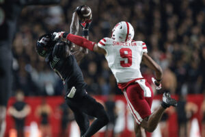 Nebraska DB DeShon Singleton in action.