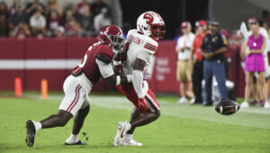 Alabama DB King Mack in action.