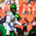 Oregon's Dante Moore could rise into the Heisman mix in 2025.