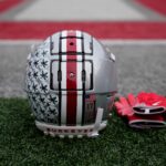 Ohio State helmet shown on the field.