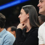 Caitlin Clark in the stands.