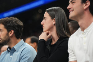 Caitlin Clark in the stands.
