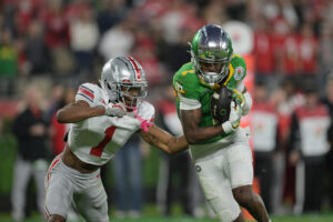 Ohio State's Davison Igbinosun in action.