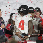 Ohio State WR Jeremiah Smith after the Rose Bowl.