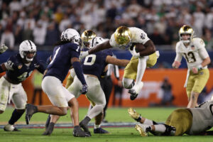 Jeremiyah Love in the Orange Bowl.