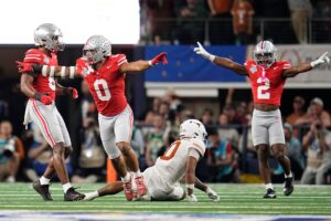Ohio State players celebrate.