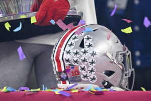 Ohio State helmet.