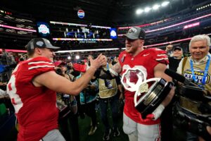 Ohio State players celebrate.