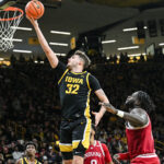 Iowa's Owen Freeman in action.