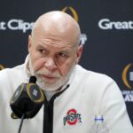 Jim Knowles at a press conference.