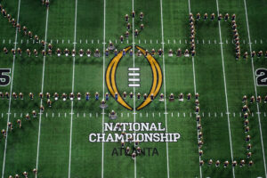 CFP National Championship logo in Atlanta.