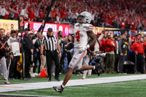 Jeremiah Smith scores a touchdown vs. Notre Dame.