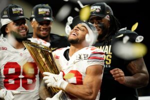 Ohio State players celebrate.