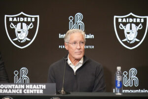 Pete Carroll at his Raiders press conference.