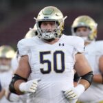 Rocco Spindler shown before a Notre Dame game.